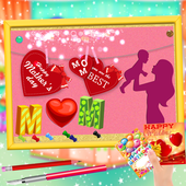 Design de cartão de felicitações: desenho de jogo icon