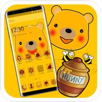 Kawaii Yellow Pooh Bear theme on 9Apps