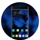 Theme for dewdrop dark leaves samsung galaxy note icon