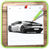 Learn to Draw Cars أيقونة