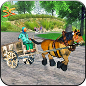 Real Horse Racing Cart Riding icon