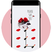 Lips APP LOCK Theme Rose Pin Lock Screen icon