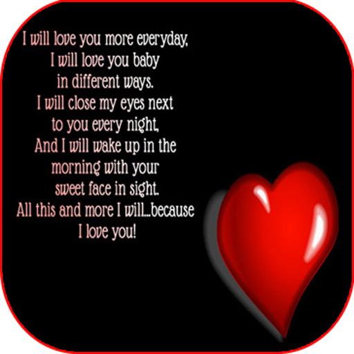 Romantic love messages images icon