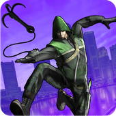 Green Rope Ninja Hero in The City icon