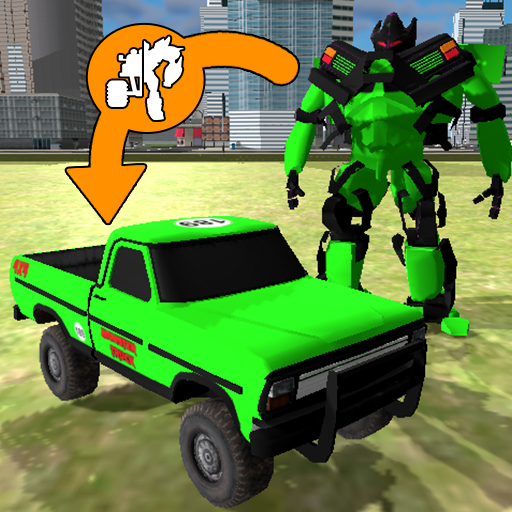 Supercar robot car transform icon