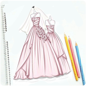 Dress Design Drawing Sketch أيقونة