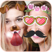 Animal face sticker photo editor आइकन