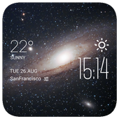 Galaxy2 weather widget/clock أيقونة