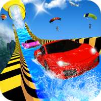 Water Slide Car Racing adventure 2019
