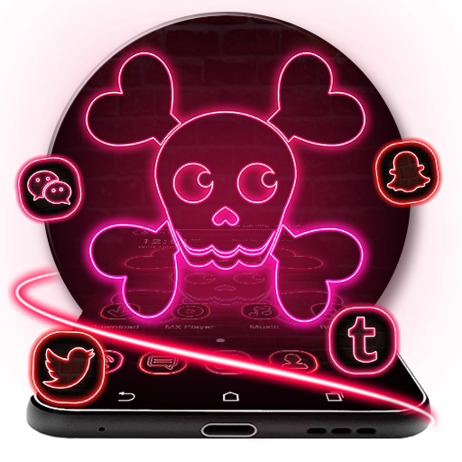 Neon Skull Launcher Theme icon