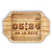 Wooden Clock Live Wallpaper icon