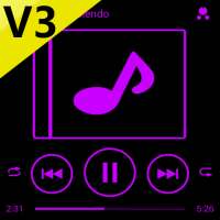 SKIN PLAYERPRO V3 NEON PURPLE on 9Apps