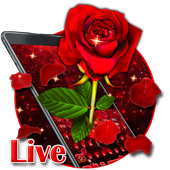 Live Falling Red Rose Petals Keyboard icon