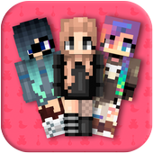 Cute Girls Skins for Minecraft PE icon