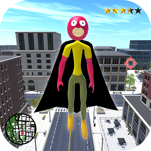 Flying Stickman Rope Hero - Crime City Rope Hero icon