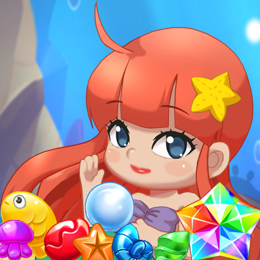Mermaid Island : coral match 3 icon