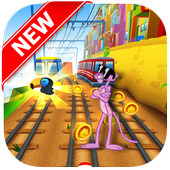 Piink temple Pantteer running icon