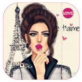 Cute Girly M Picture Wallpaper icon