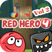 Red jump: Adventure ball icon