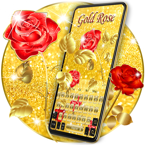 Gold Rose Fancy Keyboard Theme icon