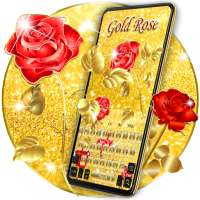 Gold Rose Fancy Keyboard Theme