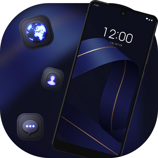 Thème abstrait style d'affaires bleu icon