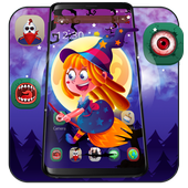 Halloween Night Moon Girl Theme icon