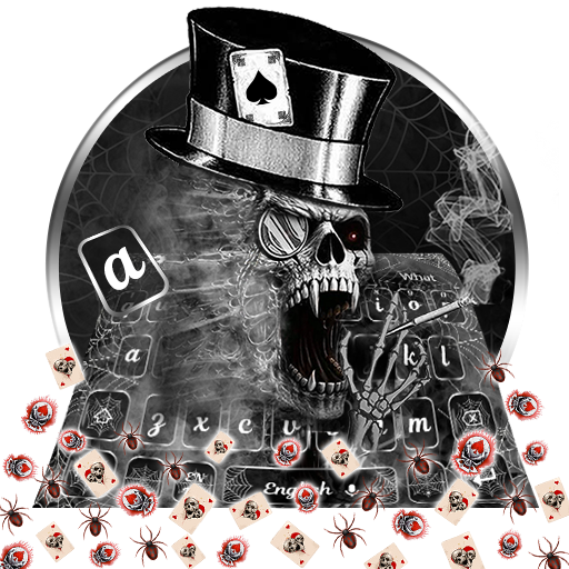 Smoking Web Skull Gravity Keyboard Theme icon