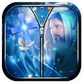 Jesus Zipper Lock Screen icon