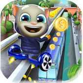 cat hoverboard subway games icon