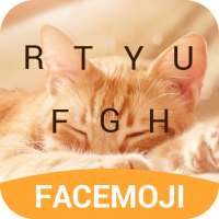 Lovely Cute Cat Emoji Keyboard Theme For Facemoji