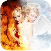 Angel vs Demon Photo Montage icon