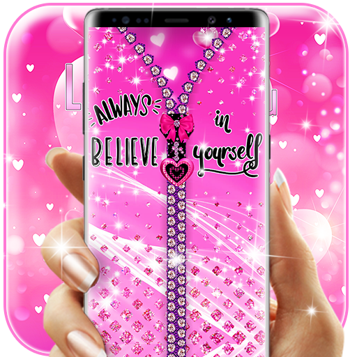 Lock screen for girls with quo icon