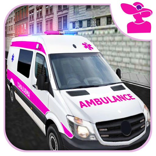 Pink Lady Emergency Ambulance Rescue Driver 3D icon
