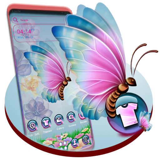 Pink Butterfly Launcher Theme icon