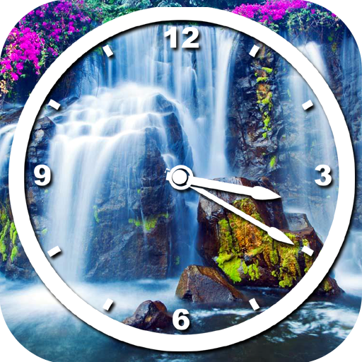 Waterfall Clock Live Wallpaper icon