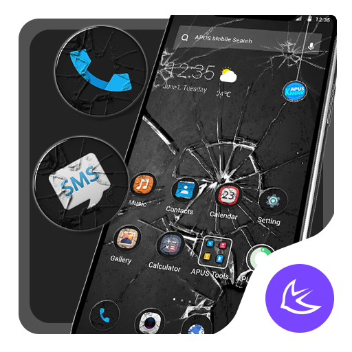 Crack Glass APUS Launcher theme иконка