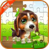 Puppy dog jigsaw puzzle on 9Apps