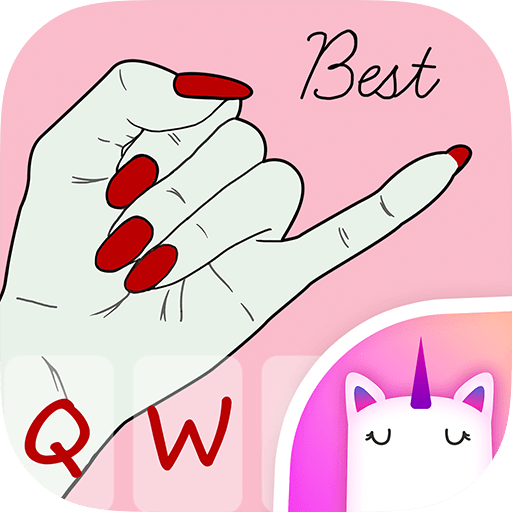 Pink Best Friends 1 Keyboard Theme for Girls icon