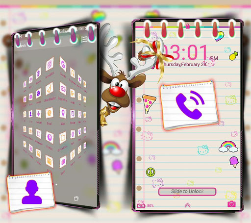 Cute Notepad Launcher Theme screenshot 3