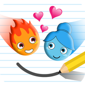 Love Balls Draw: Fire Boy Ice Girl – Cut the Rope icon