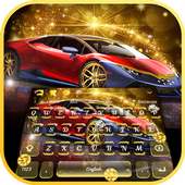 3D Gold Wonder Goddess Car Gravity Keyboard Theme on 9Apps