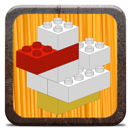Animals with building bricks icon