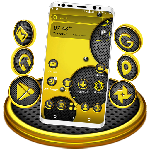Yellow Speakers Launcher Theme icon