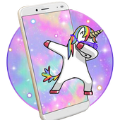 plateado unicorn Live Wallpaper icon