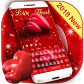 Shiny Love Heart Glitter Keyboard theme on 9Apps