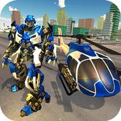 Miami Police Helicopter Transform Robot Wars Game icon