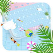 Cool Pool Party Keyboard أيقونة