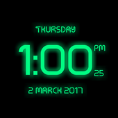 Neon digital clock free icon