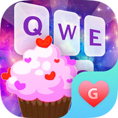 Galaxy Cupcake Keyboard Theme for Girls icon